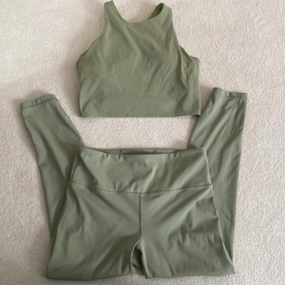 Sage green Athleta set